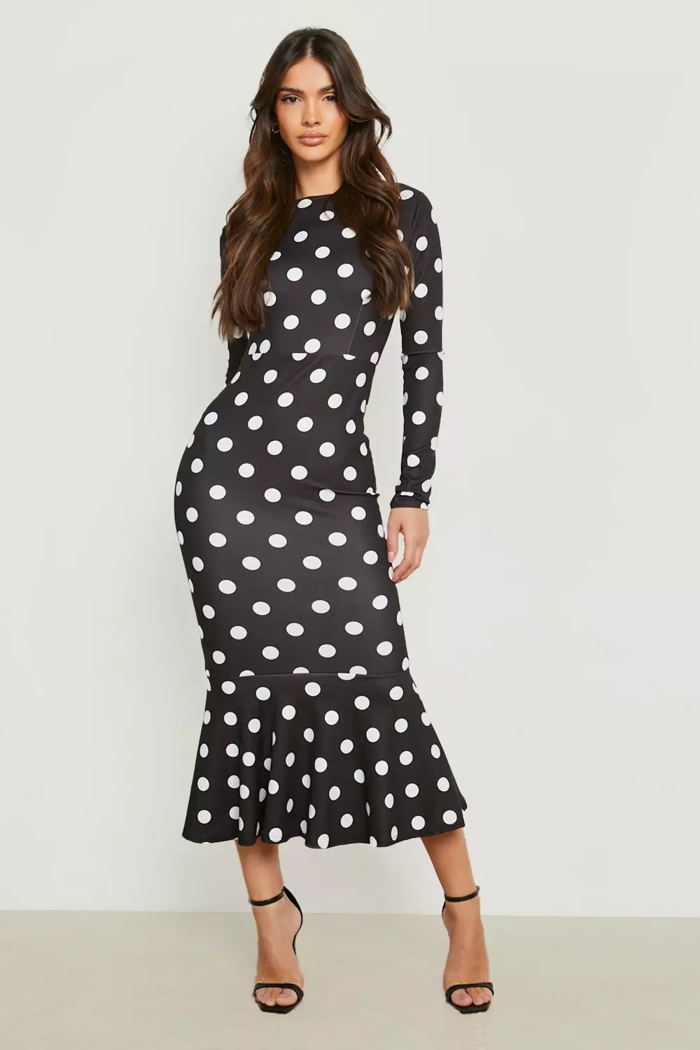 Polka dot outlet fishtail dress