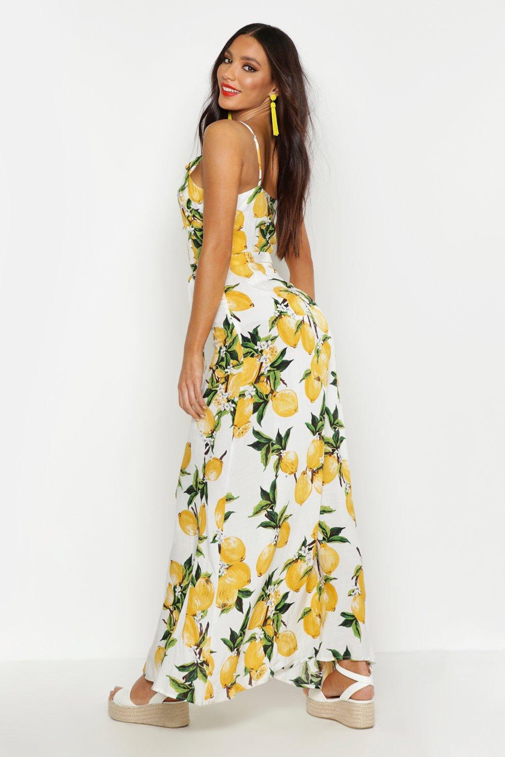 maxi lemon dress