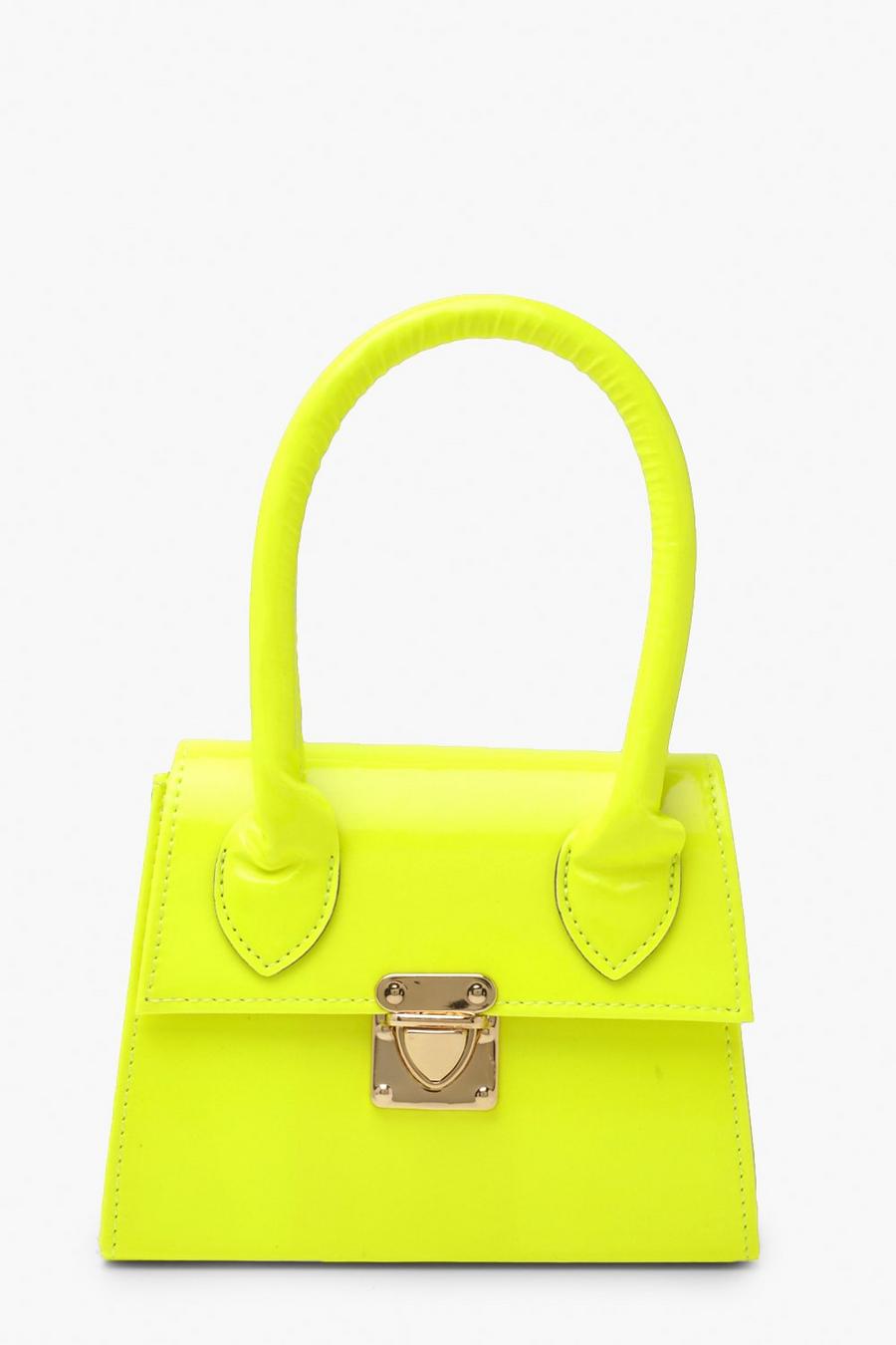 Lime Neon Micro Mini Structured Handle Grab Bag image number 1