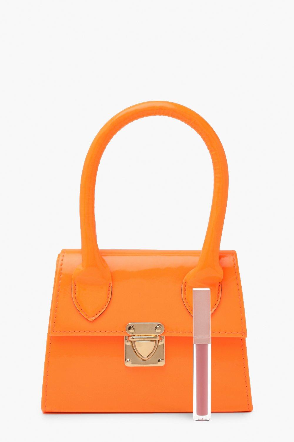 Sac a main mini fluo a poignee structuree