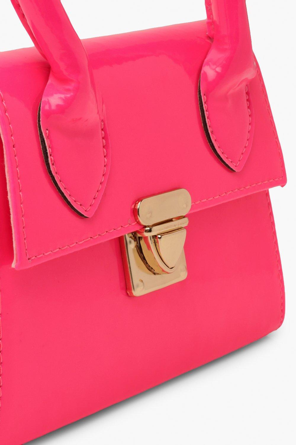Borsa a sacco con manico ministrutturato fluo boohoo IT