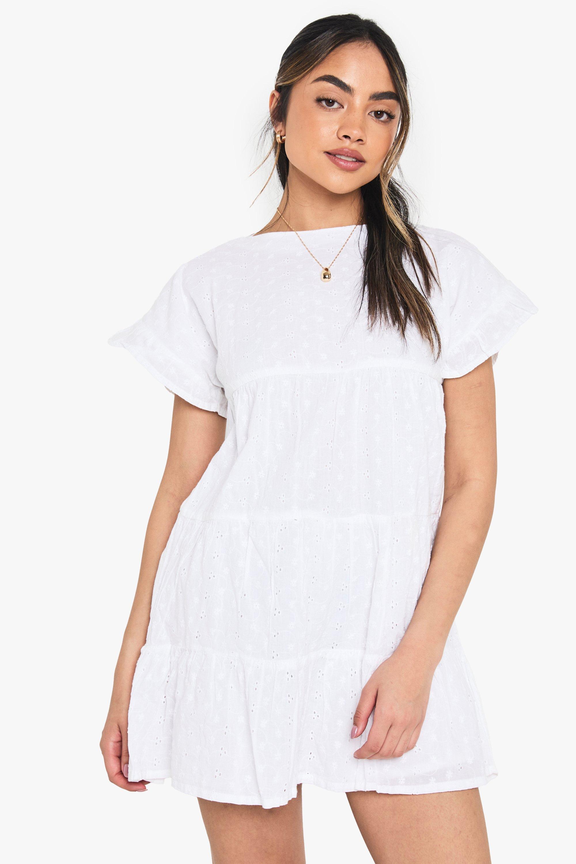 Plt white smock outlet dress