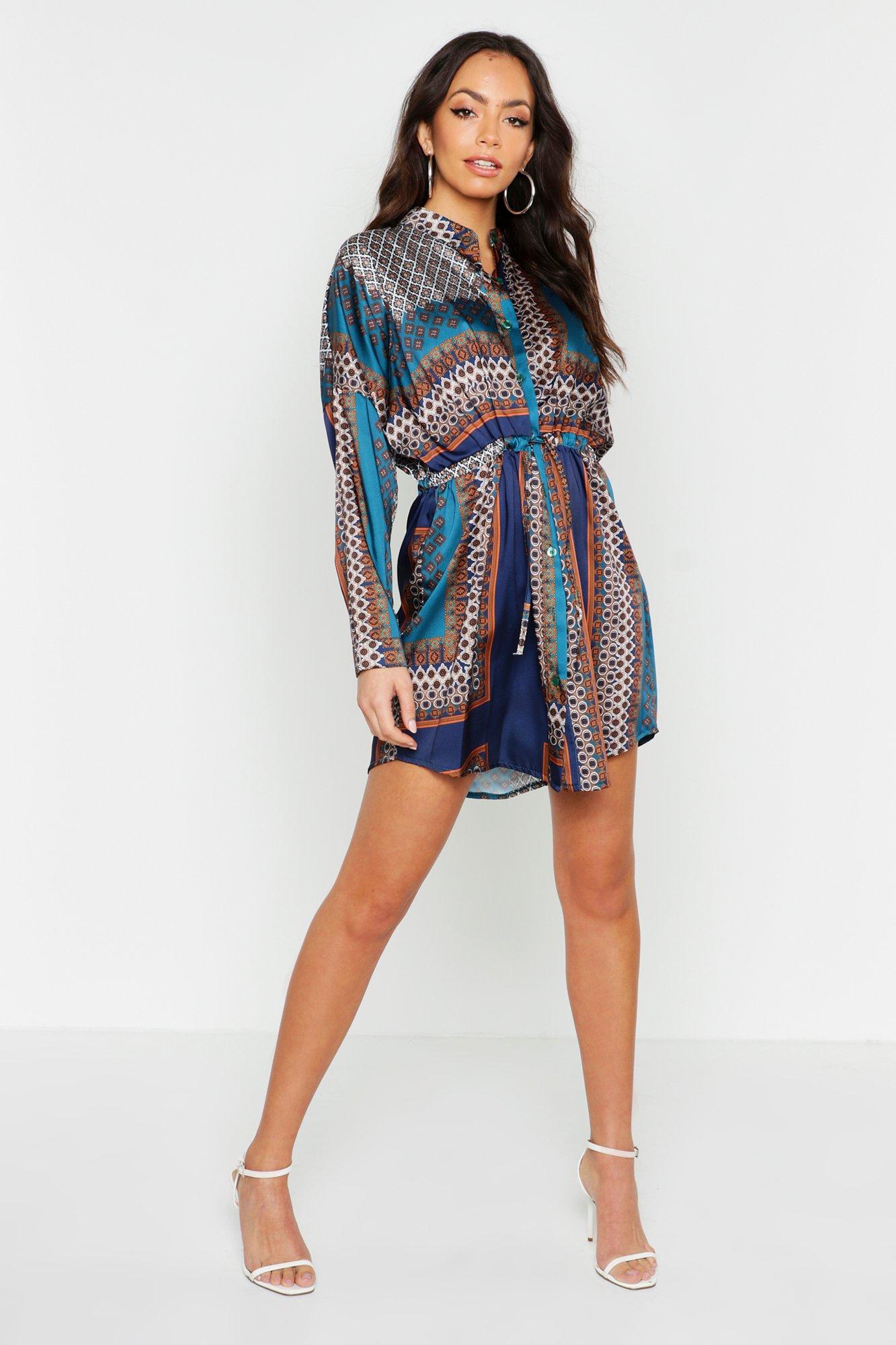 satin paisley dress