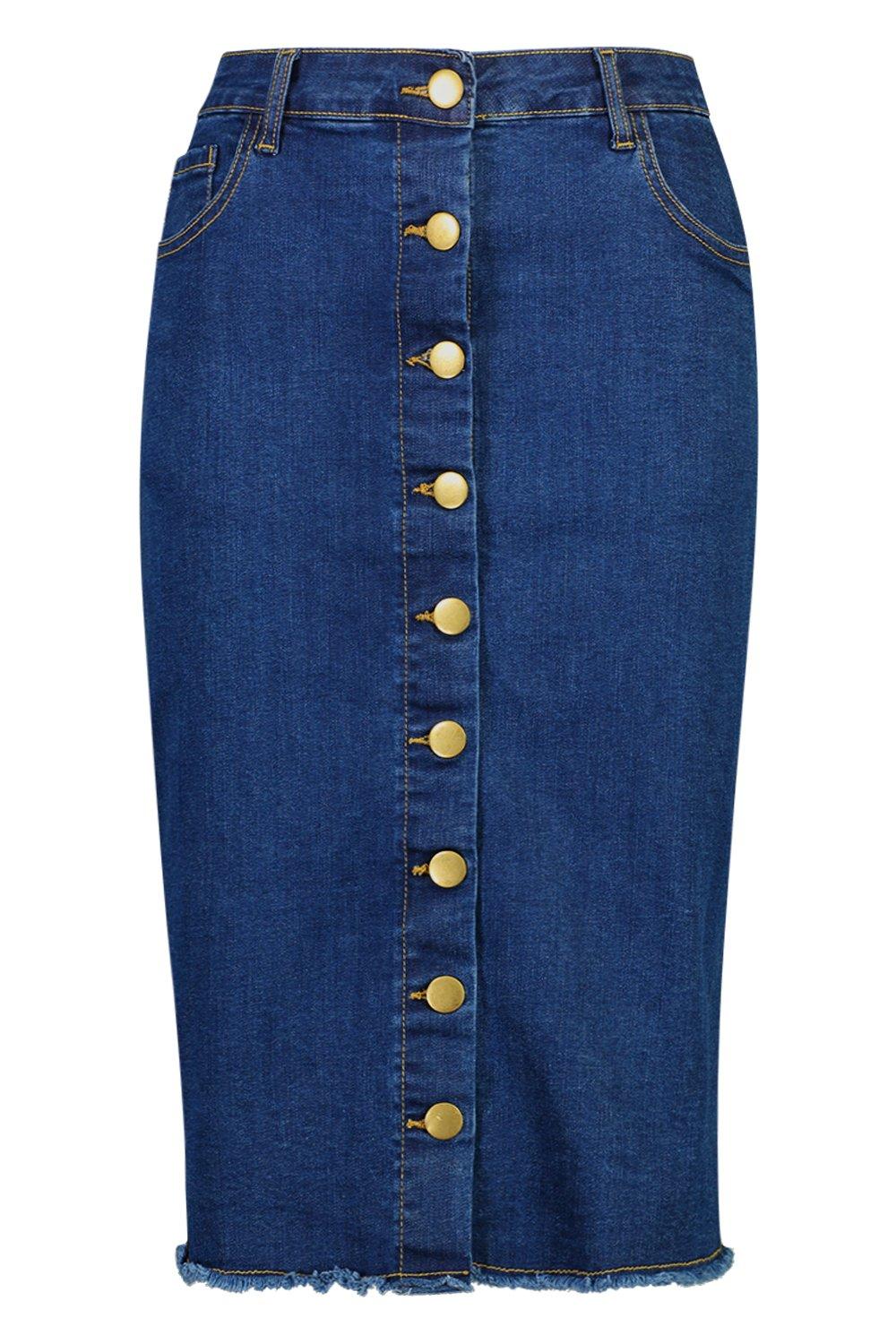 boohoo denim skirt