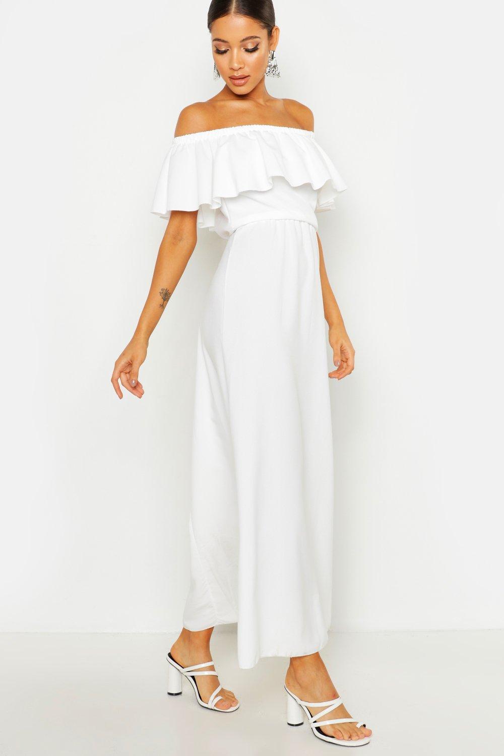 boohoo bardot maxi dress