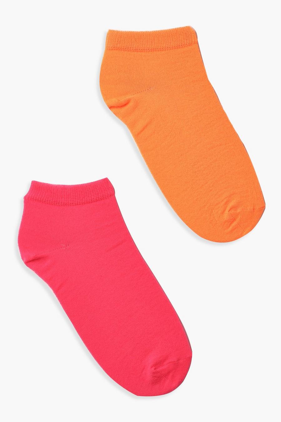 Pack de 2 calcetines deportivos fosforitos, Multicolor image number 1