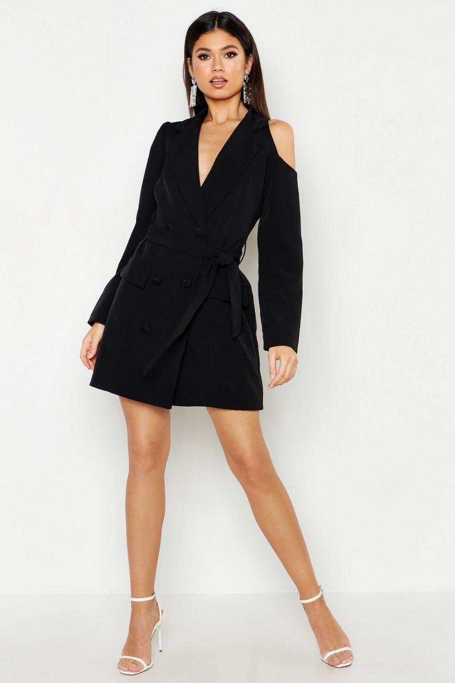 Woven Cut Out Shower Blazer Dress image number 1