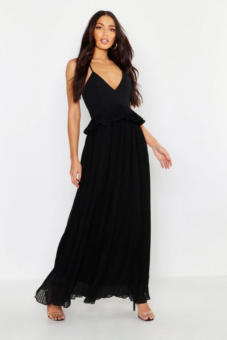 Woven Pleated Frill Maxi Dress image number 1