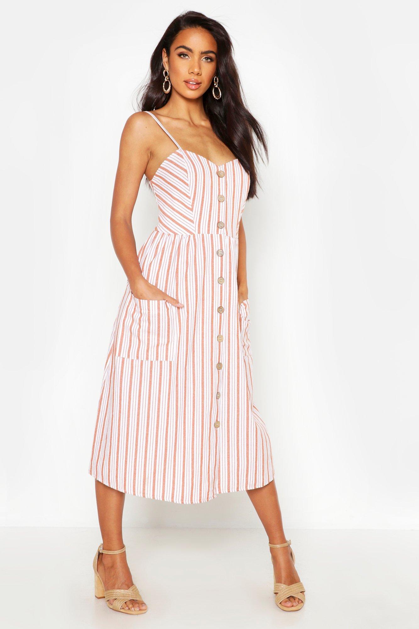 boohoo button dress