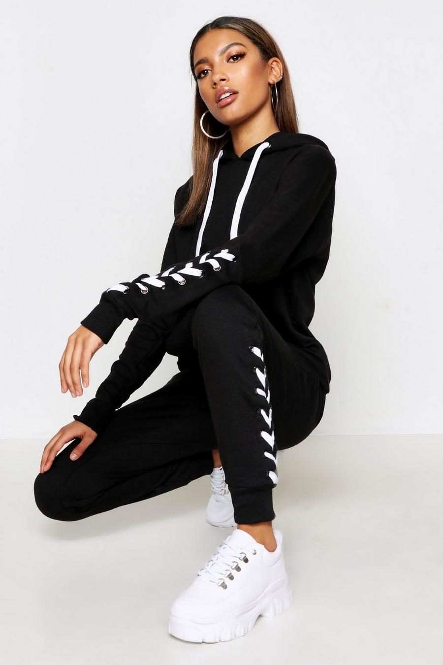 Lace Up Hooded Tracksuit image number 1
