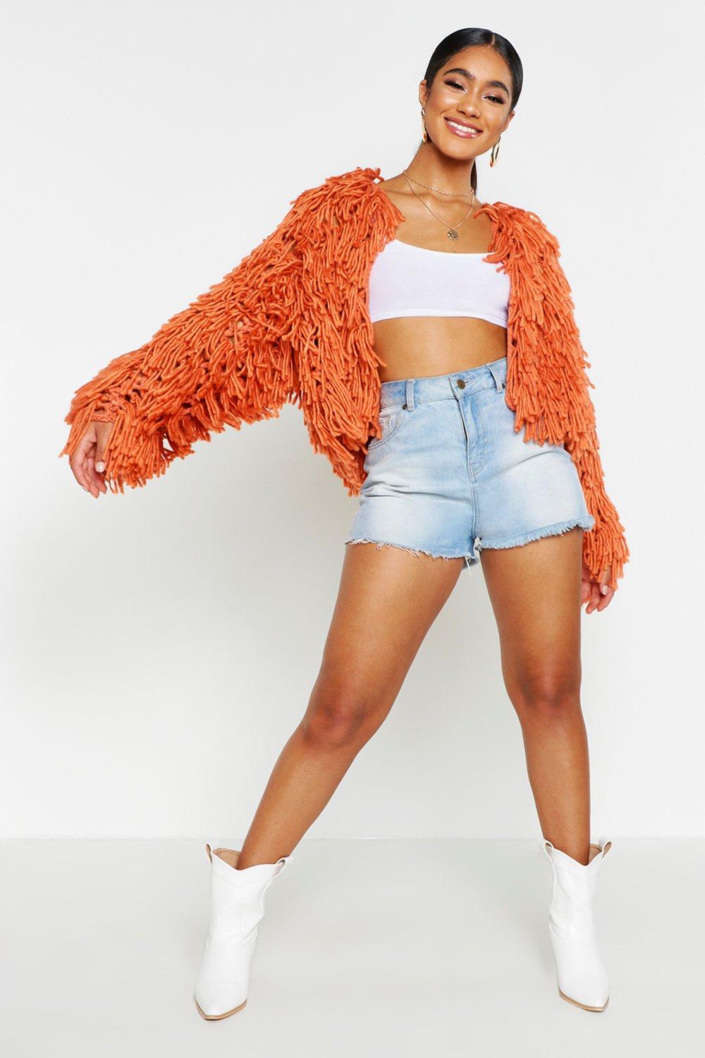 boohoo shaggy cardigan