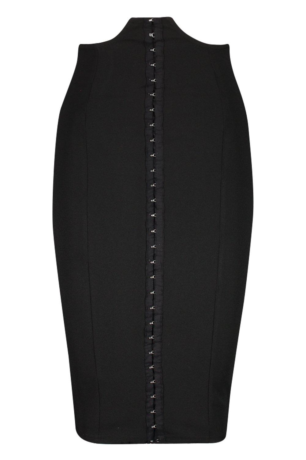 High Waisted Corset Lace-Up Midi Skirt – fab-11028