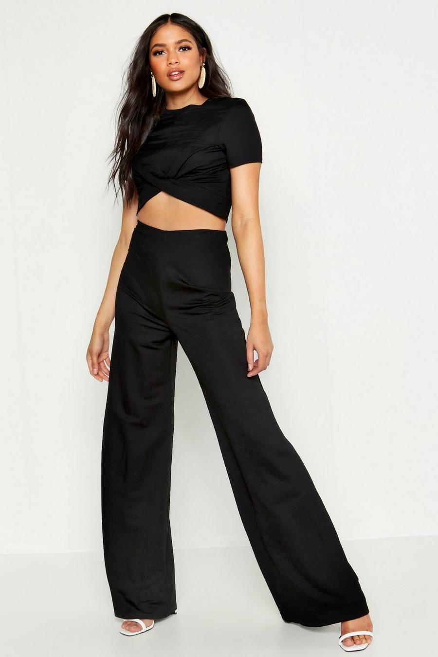 Tall Linen Look Wide Leg Pants image number 1