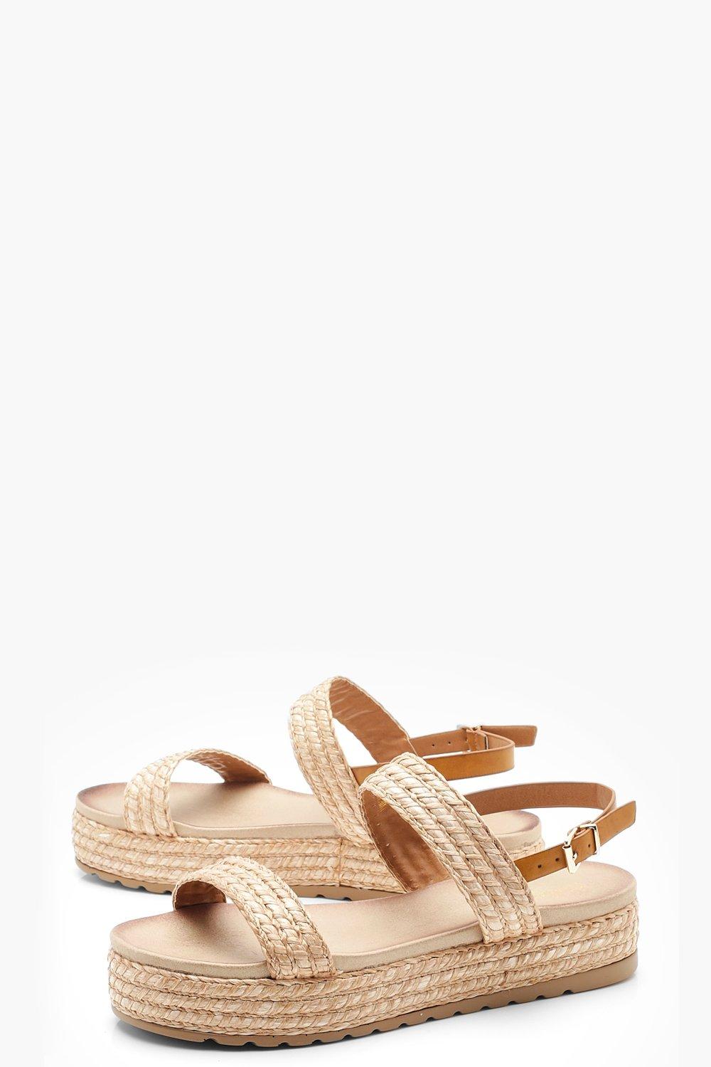 Raffia flatform hot sale sandals