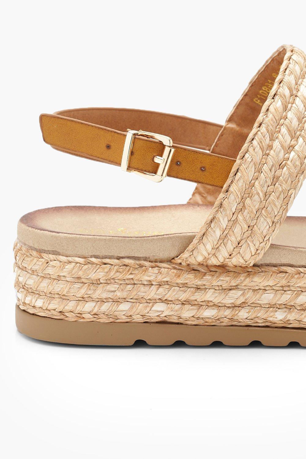 Raffia hot sale flatform sandals