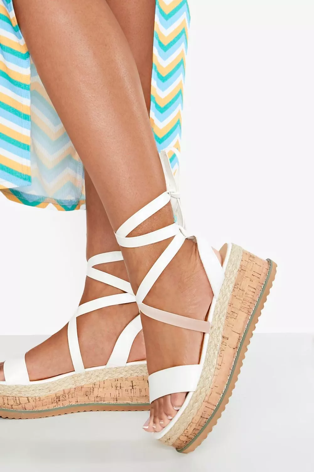 Wrap strap 2025 espadrille flatforms