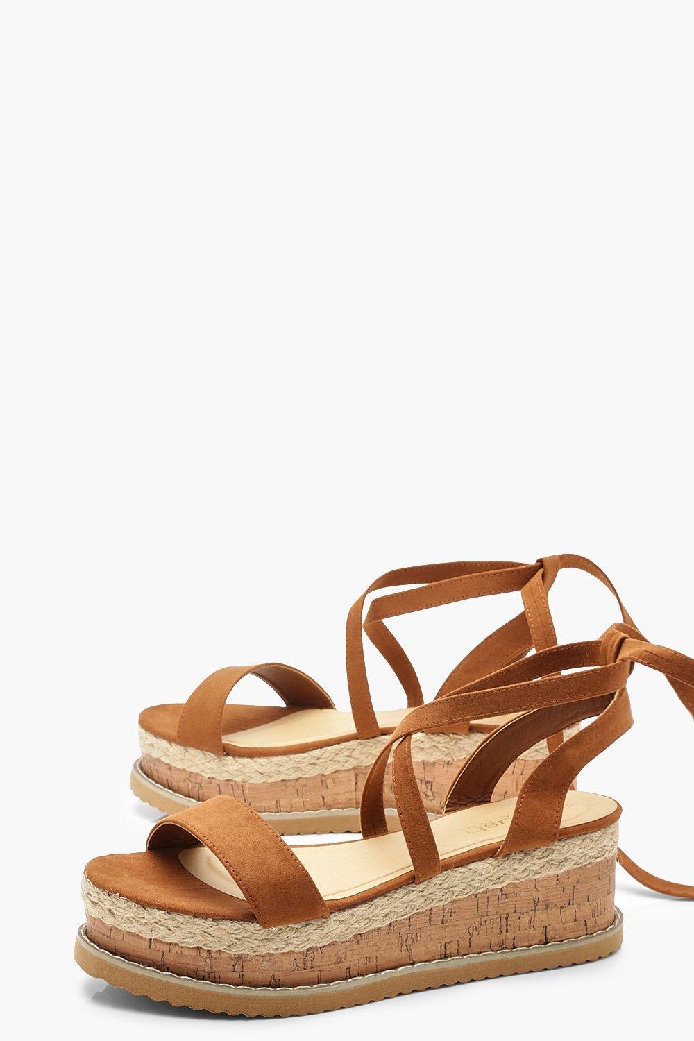 Flatform tie best sale up sandals