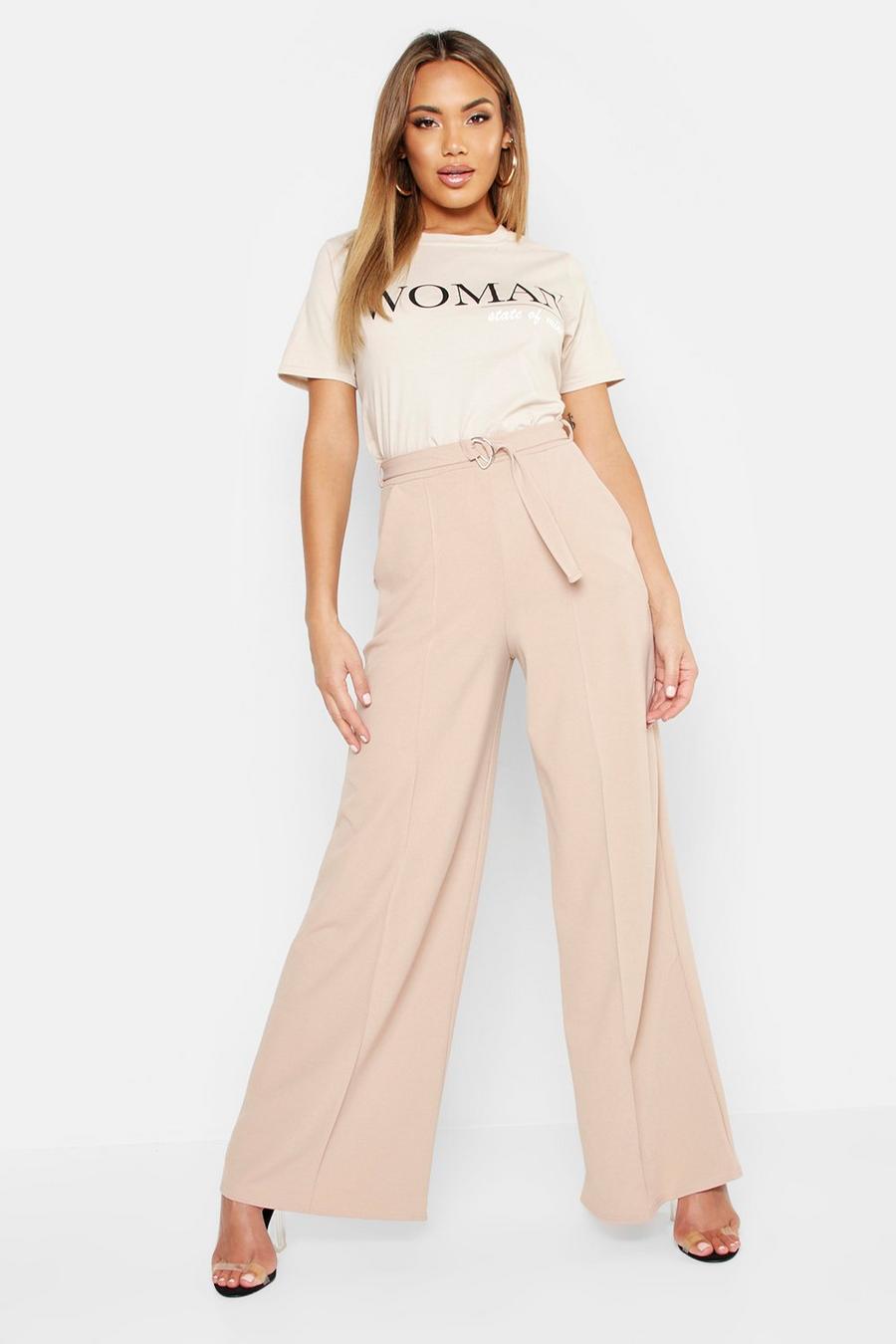 Belted High Waist Wide Leg Trouser image number 1