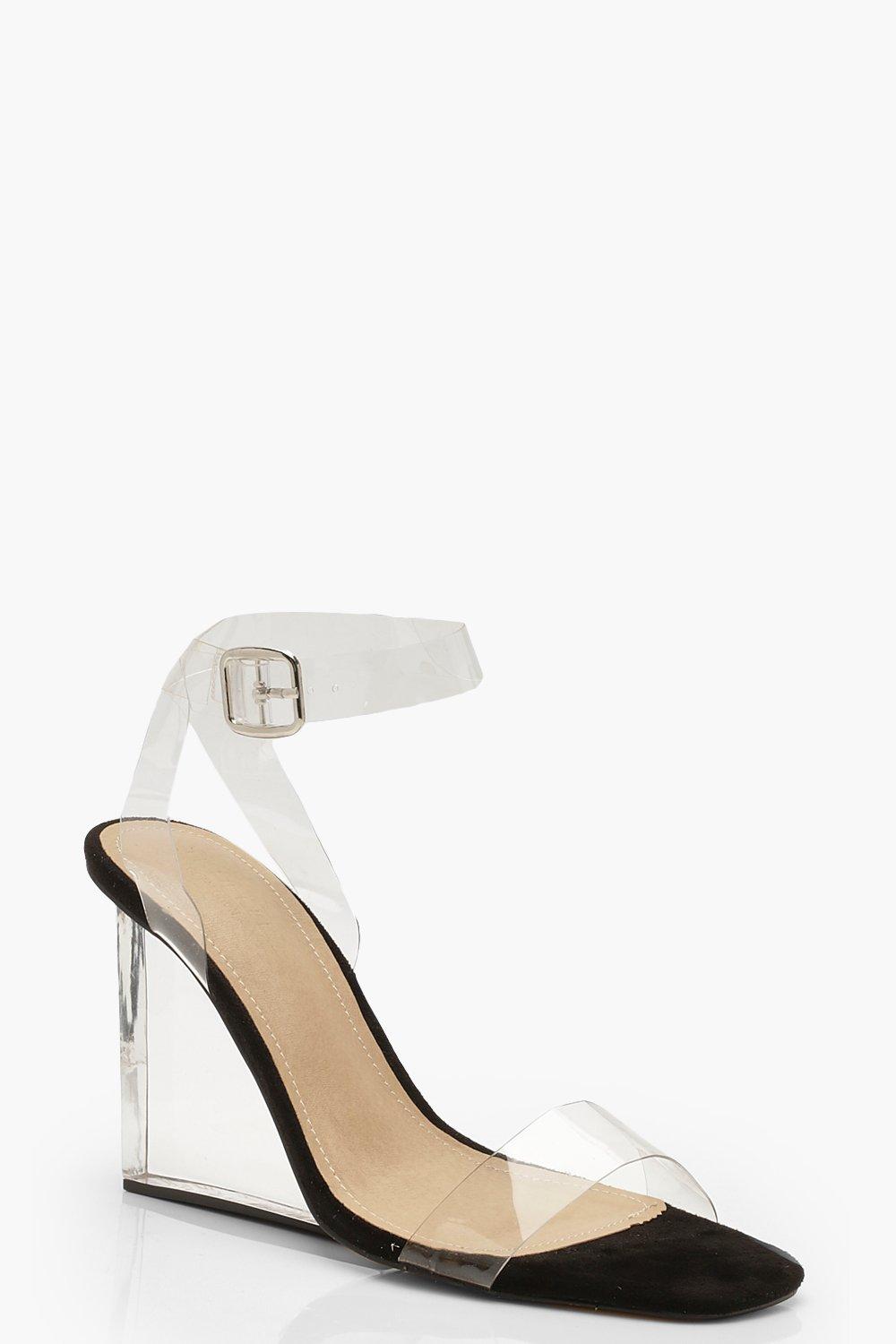 boohoo clear shoes