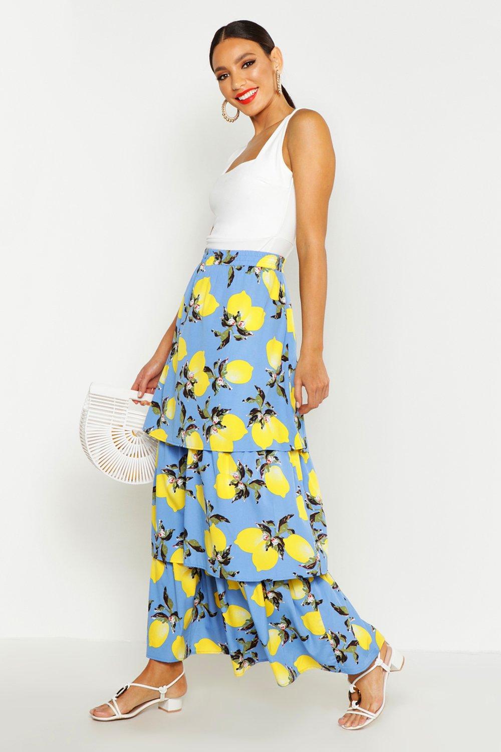 lemon maxi skirt