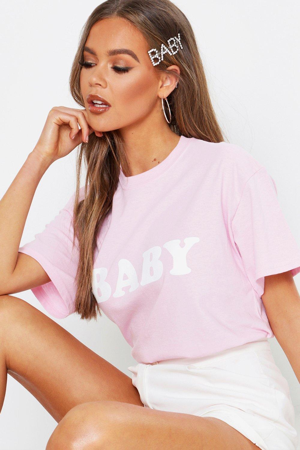 etisk Indvending ris Baby Slogan T-Shirt | boohoo