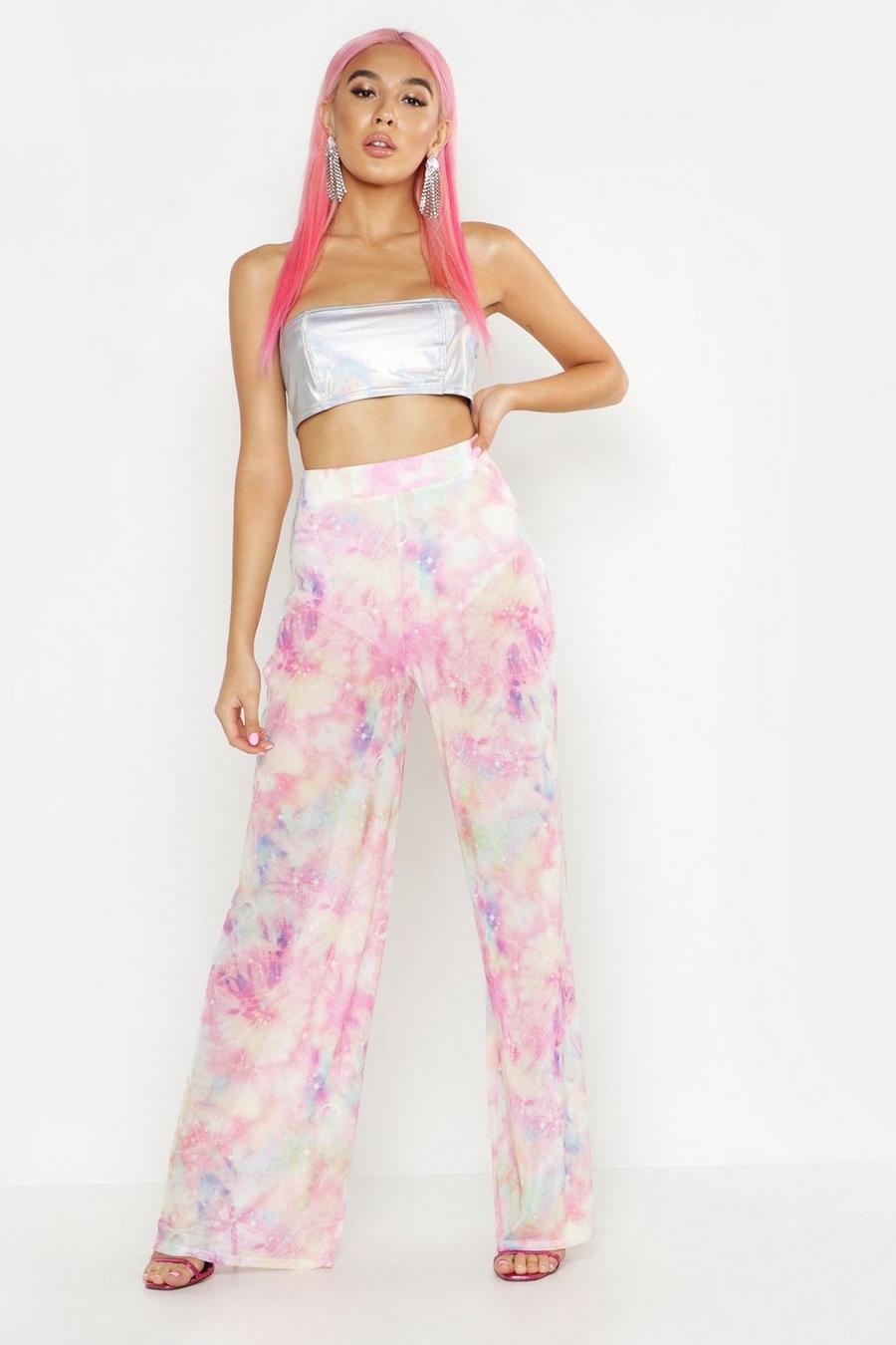 Cosmo Tie Dye Wide Leg Trousers image number 1