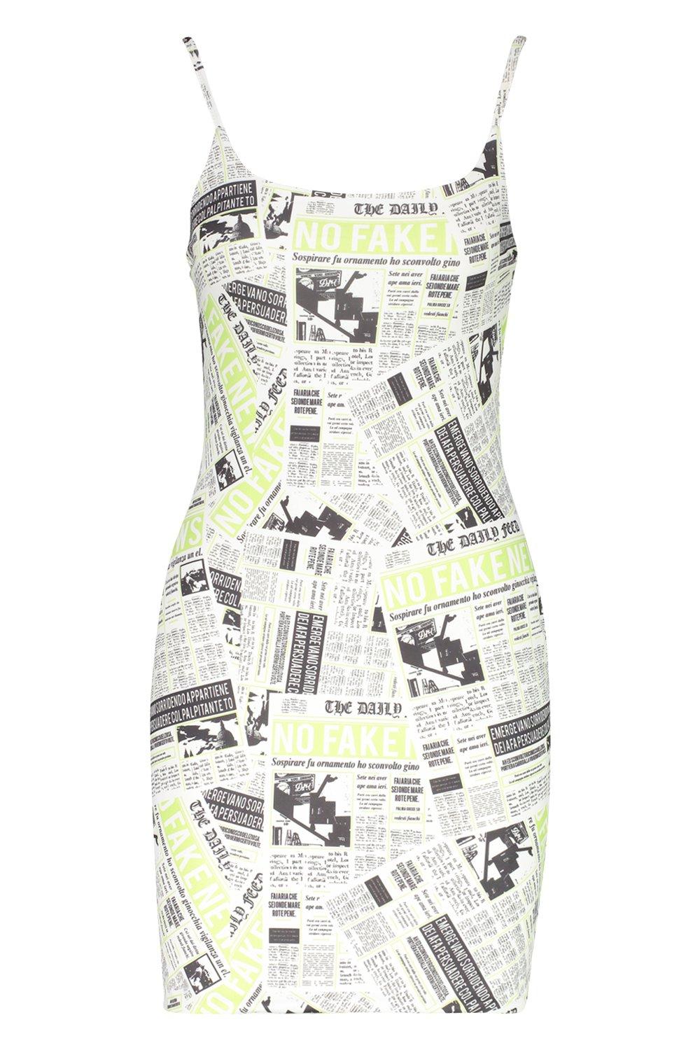 Newspaper print 2024 dress for sale