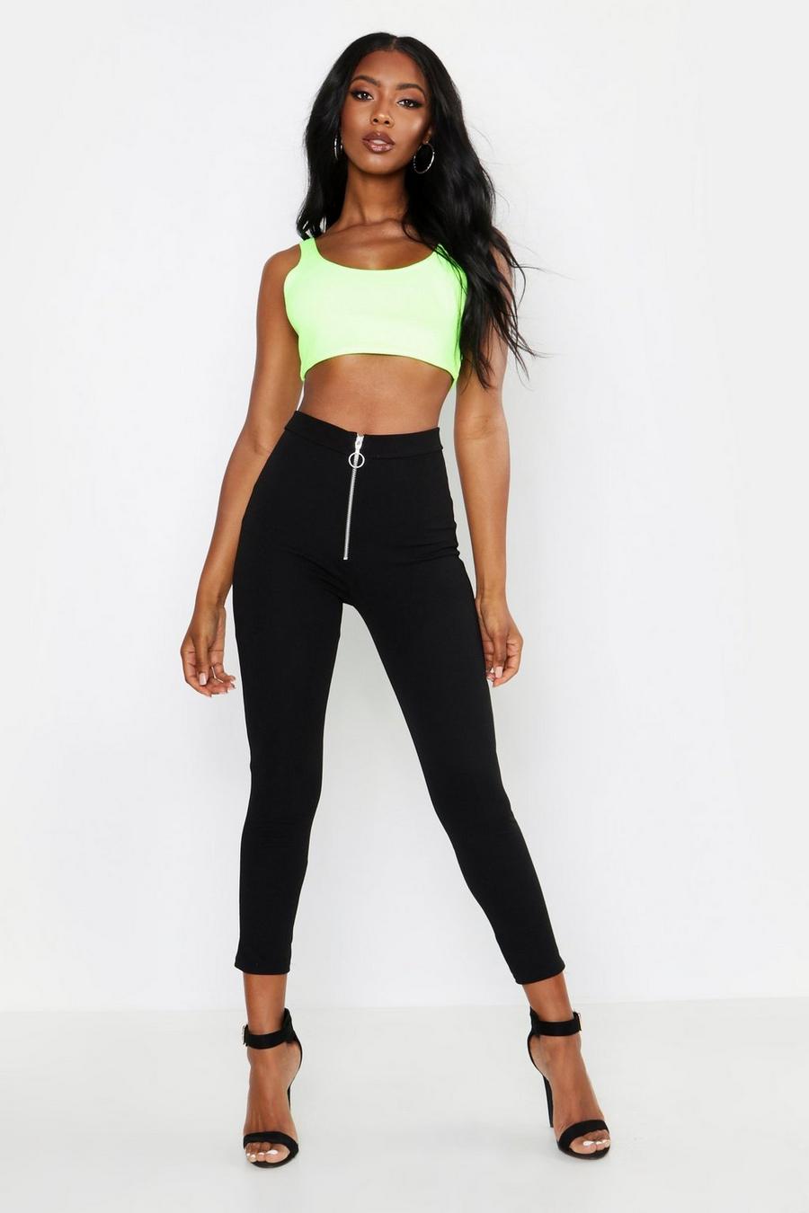 Black Zip Front Legging