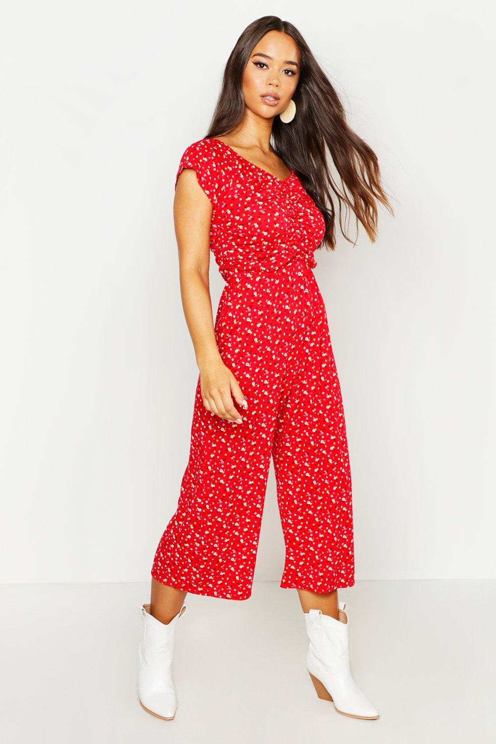 ditsy print jumpsuit