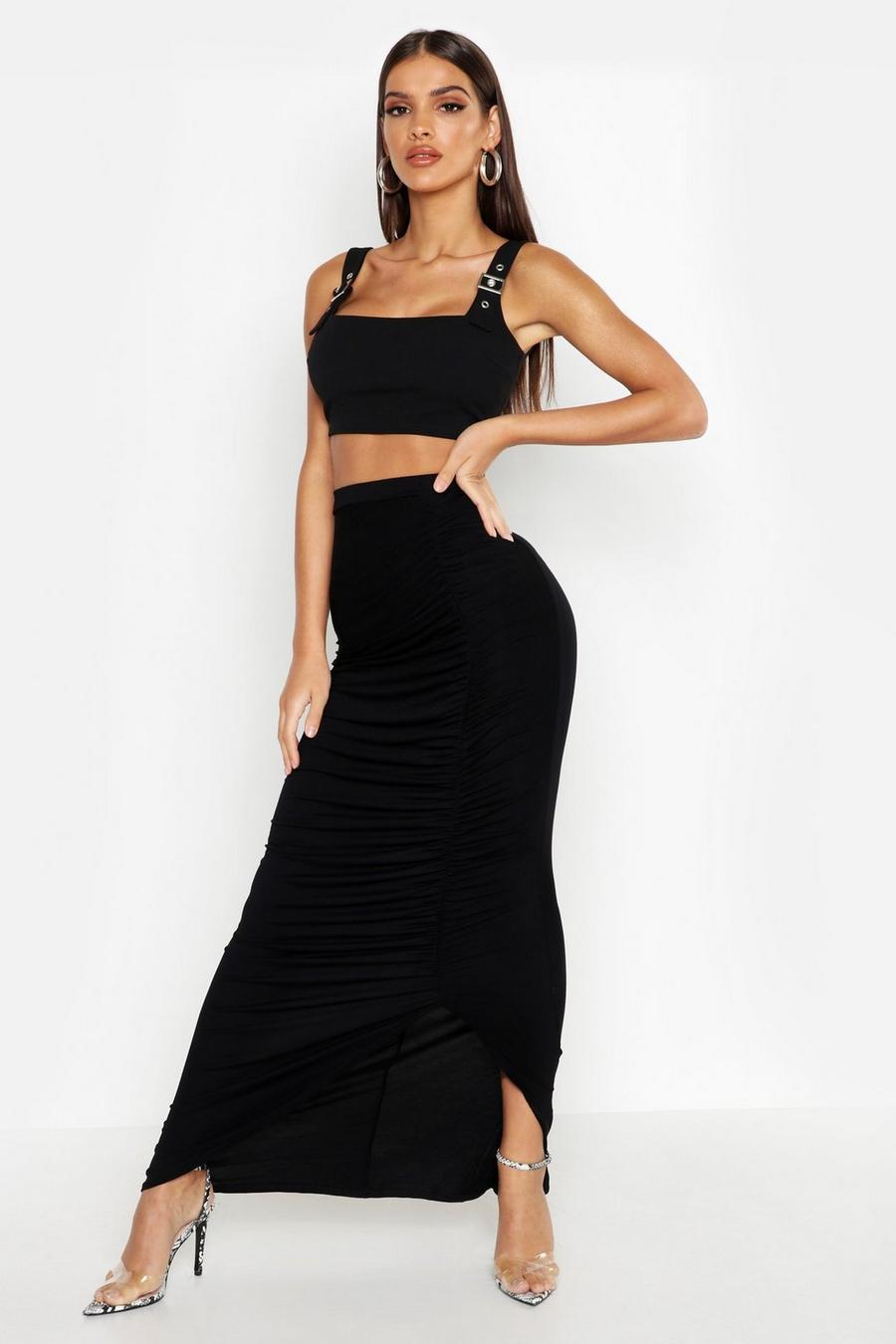 Rouched Front Maxi Skirt image number 1
