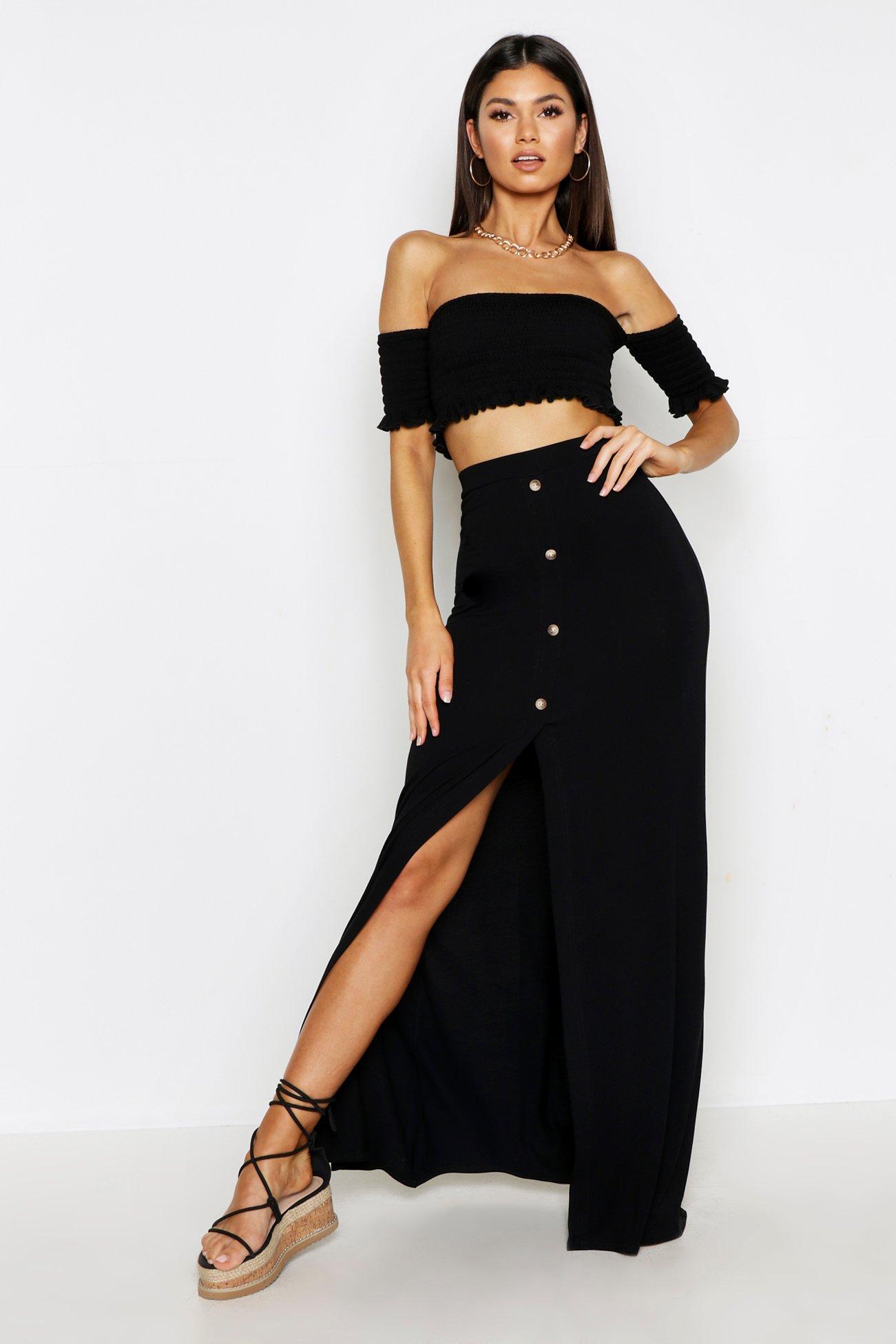 maxi skirt boohoo
