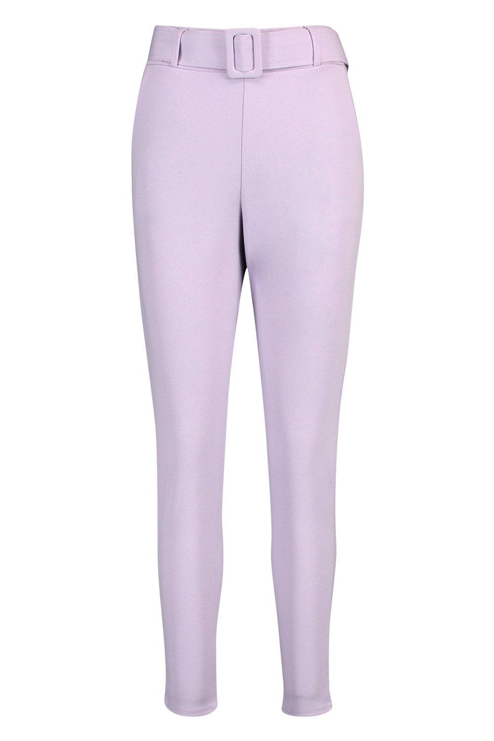 lilac cigarette trousers