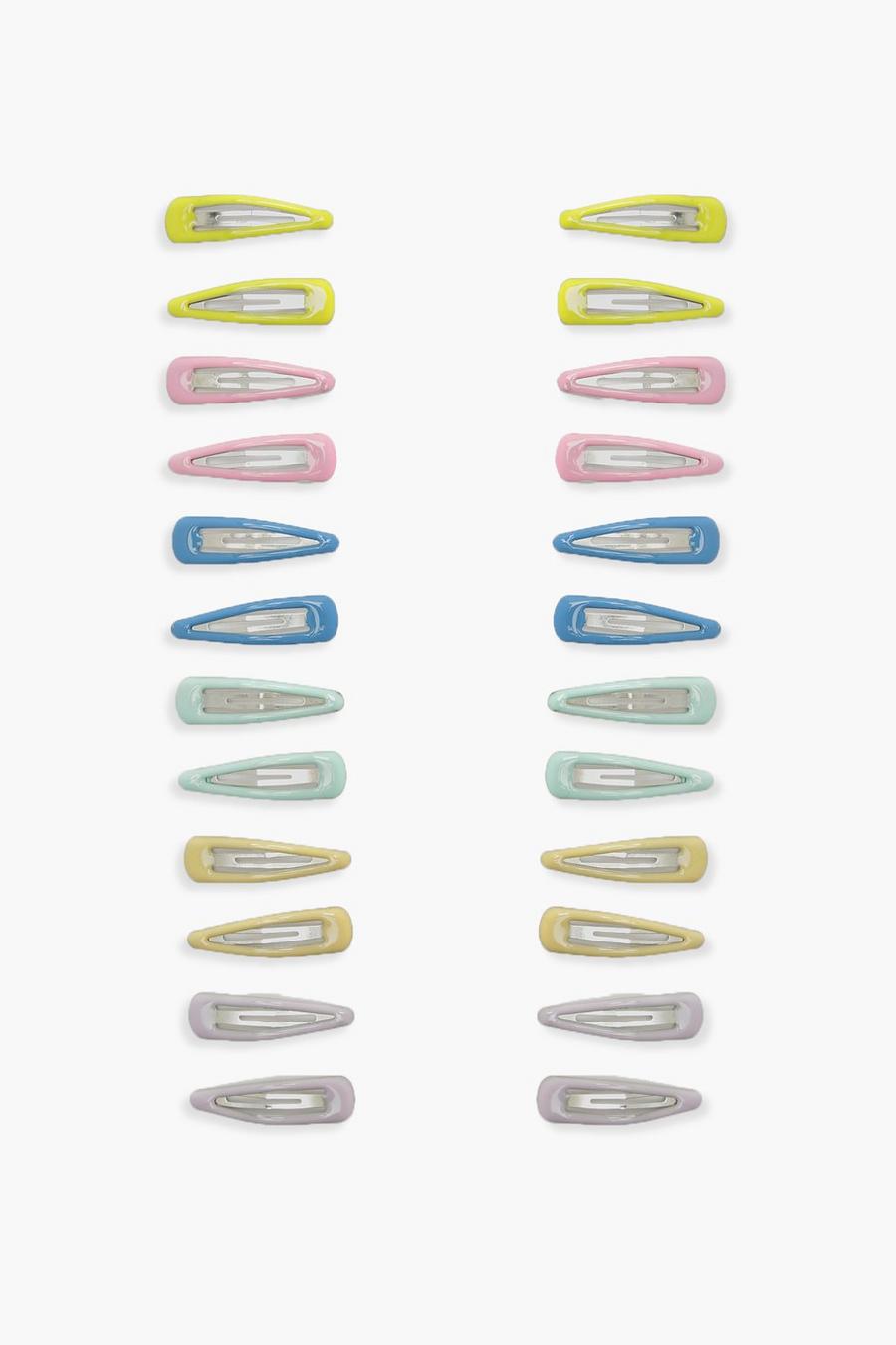 Multi Pastel Hair Clips 24 Pack image number 1