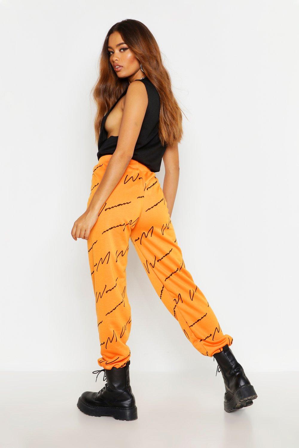 Woman Script All Over Print Joggers