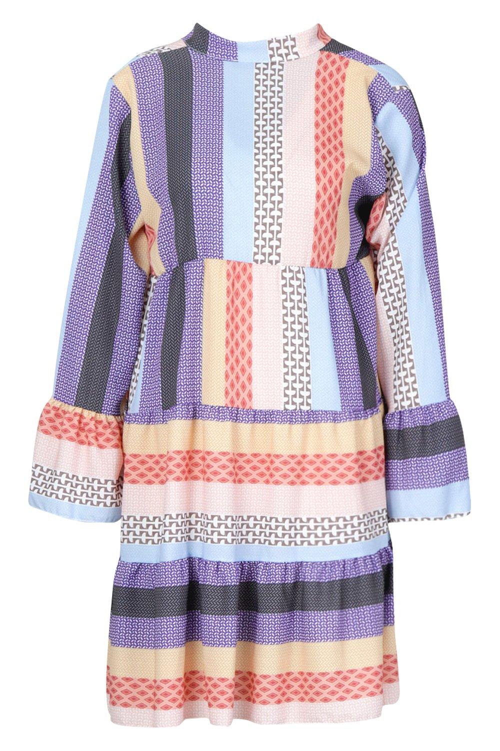 boohoo patchwork dress