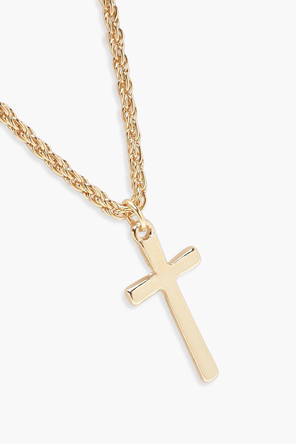 Vintage Chain Cross Pendant Necklace