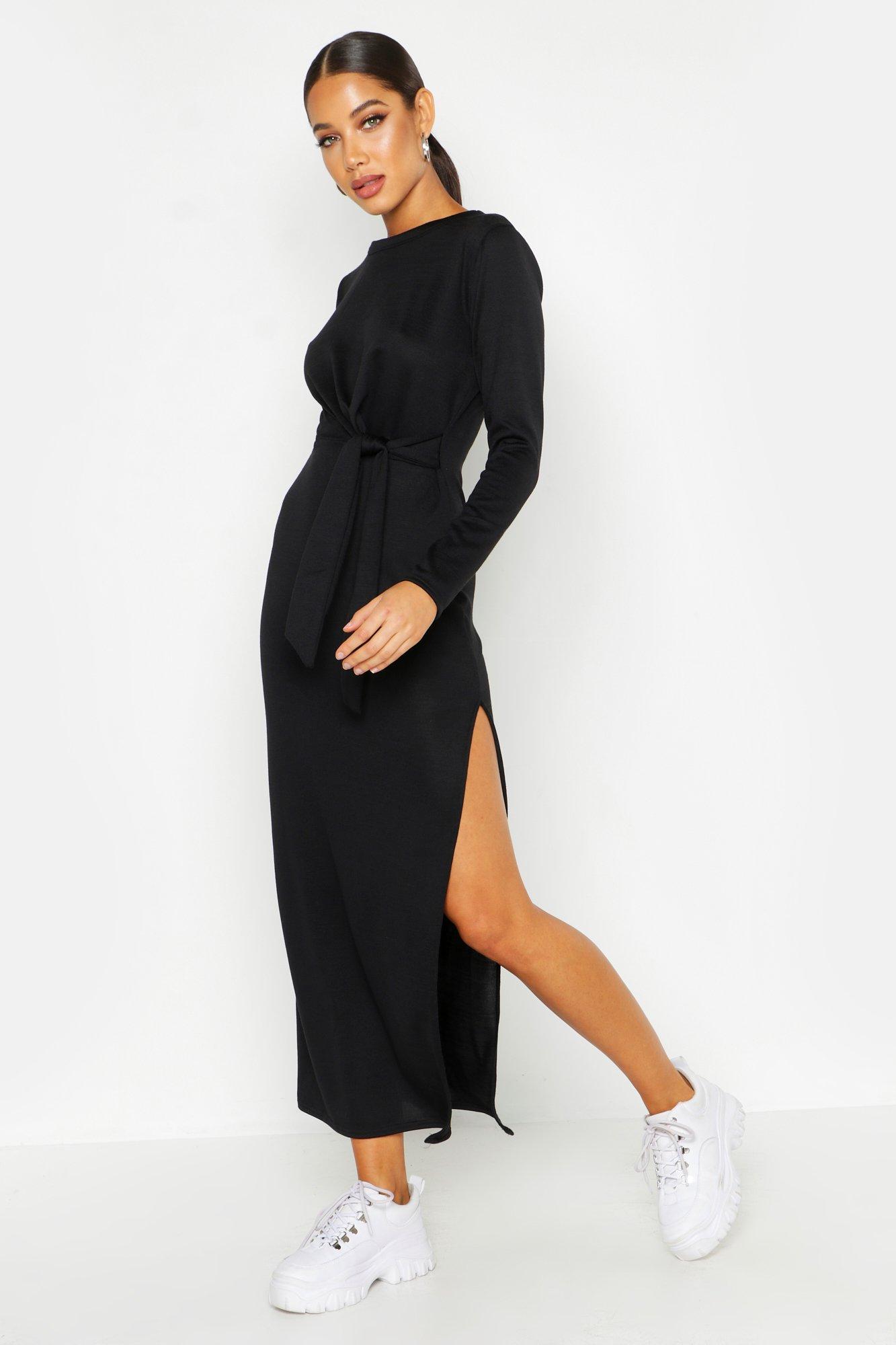 side knot maxi dress