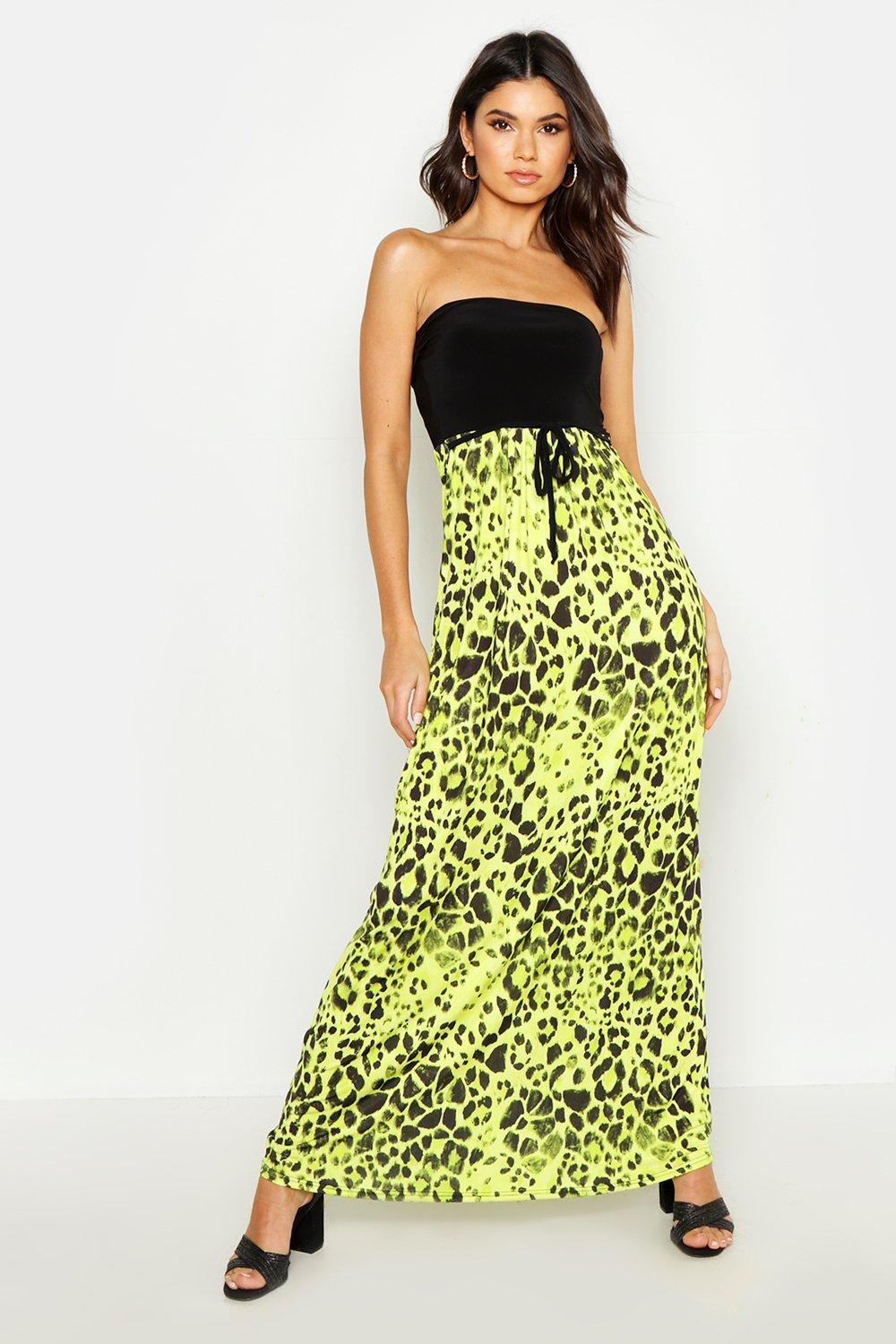 boohoo leopard maxi dress