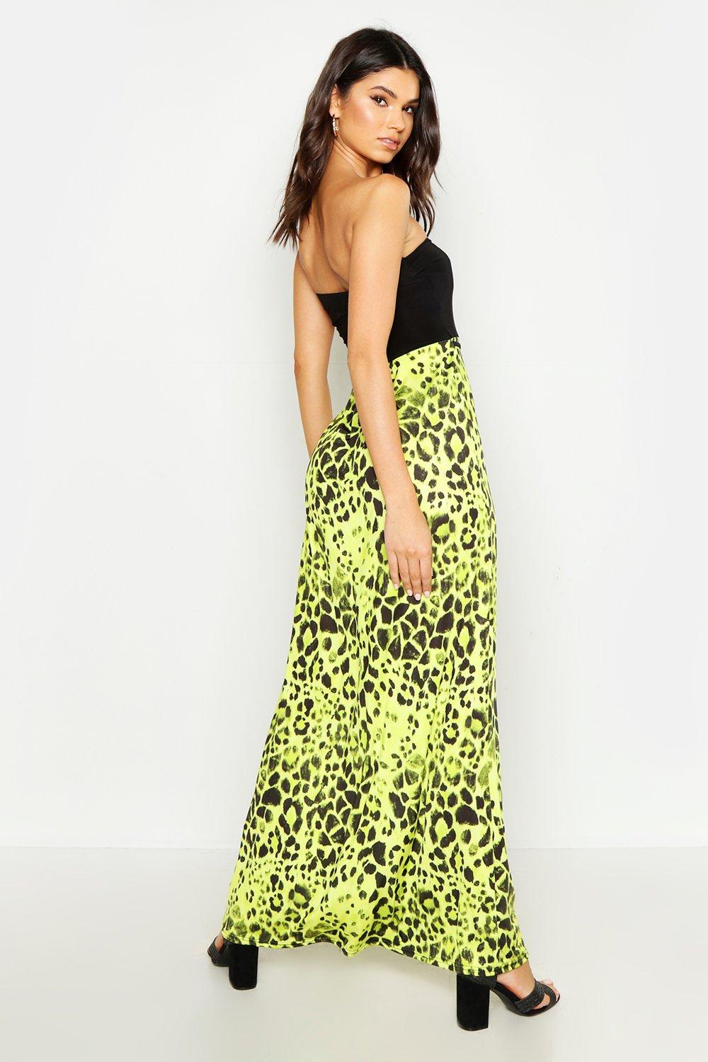 animal print neon dress