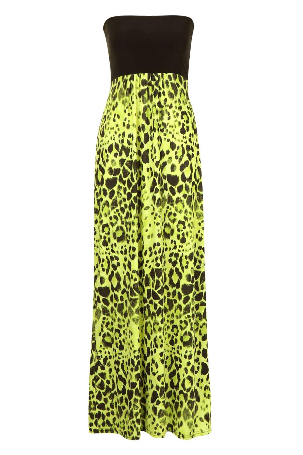 neon leopard print dress