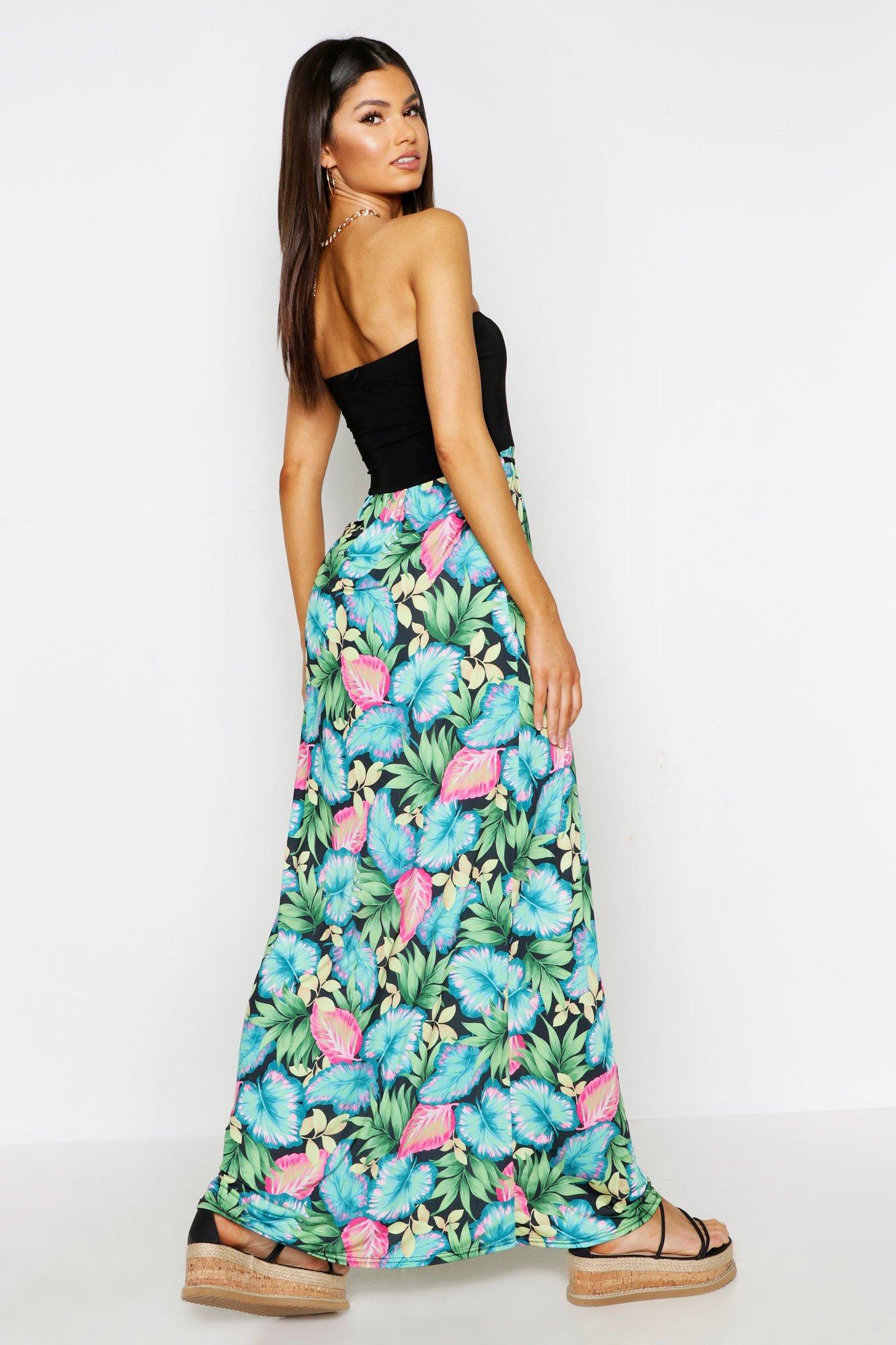 boohoo bandeau maxi dress