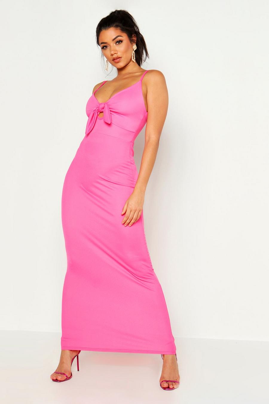 Tie Front Crepe Maxi Dress image number 1
