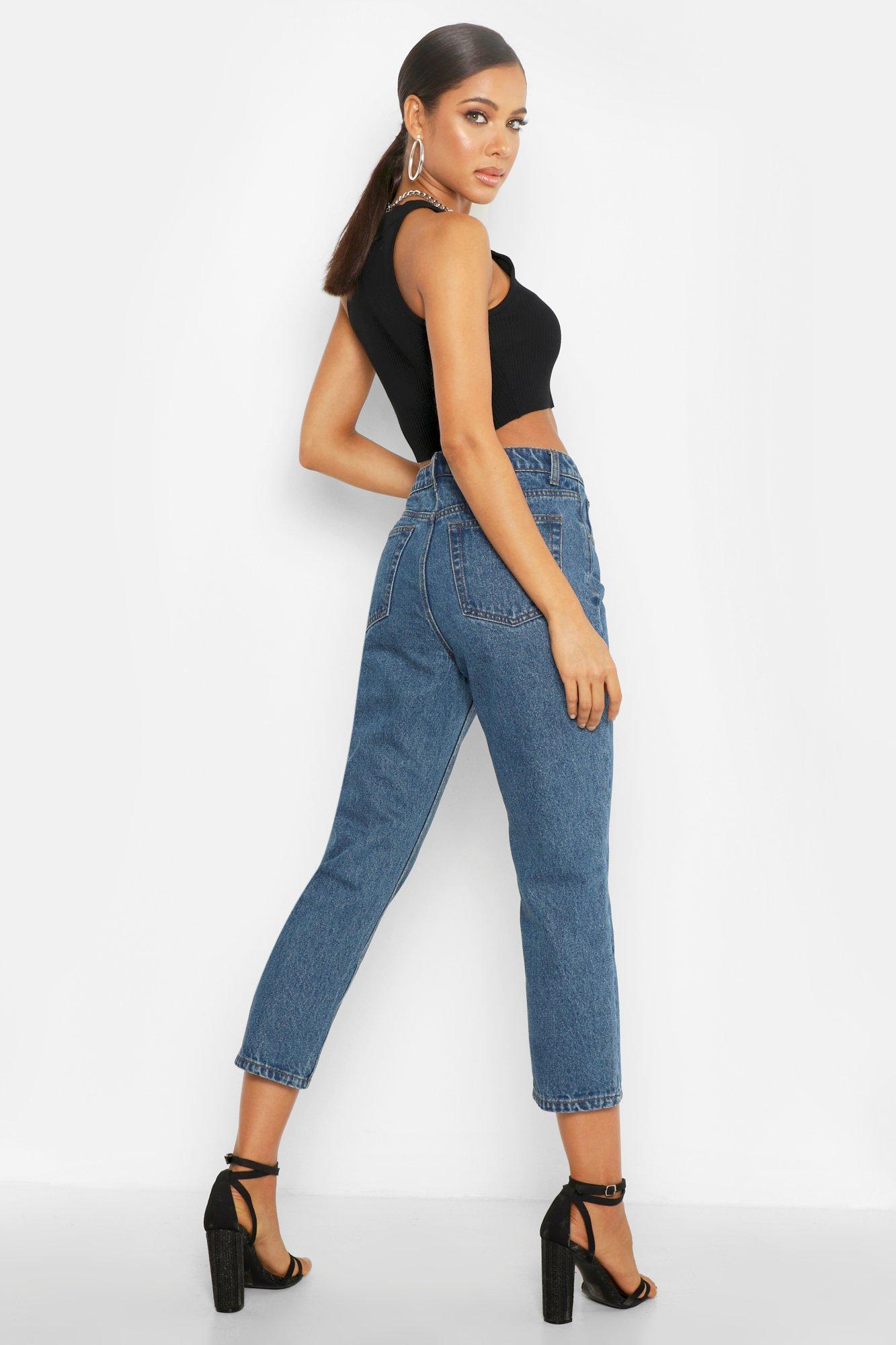 mid rise slim straight leg jeans