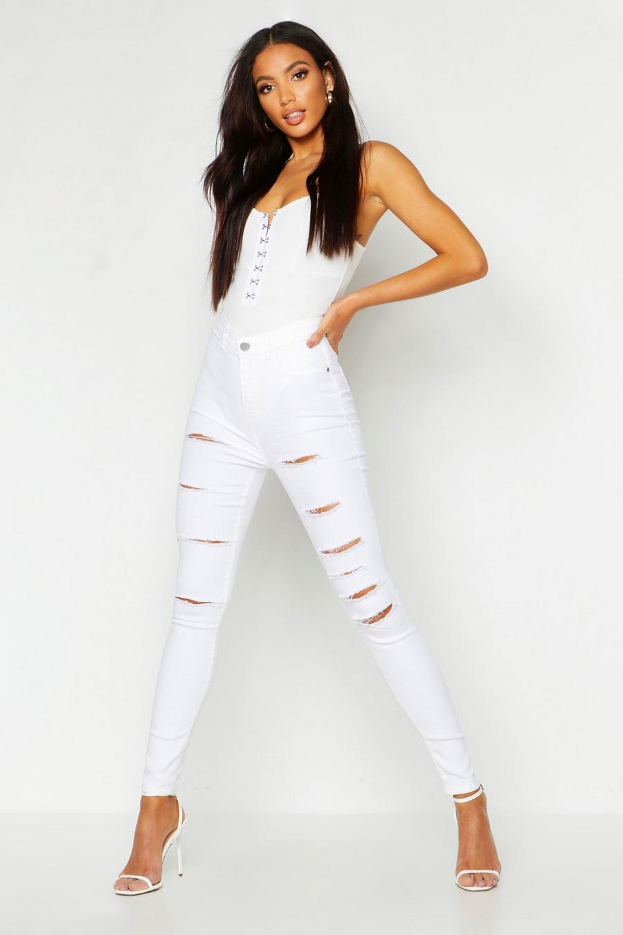 All Sizes Collection Distressed High Waist Legging image number 1