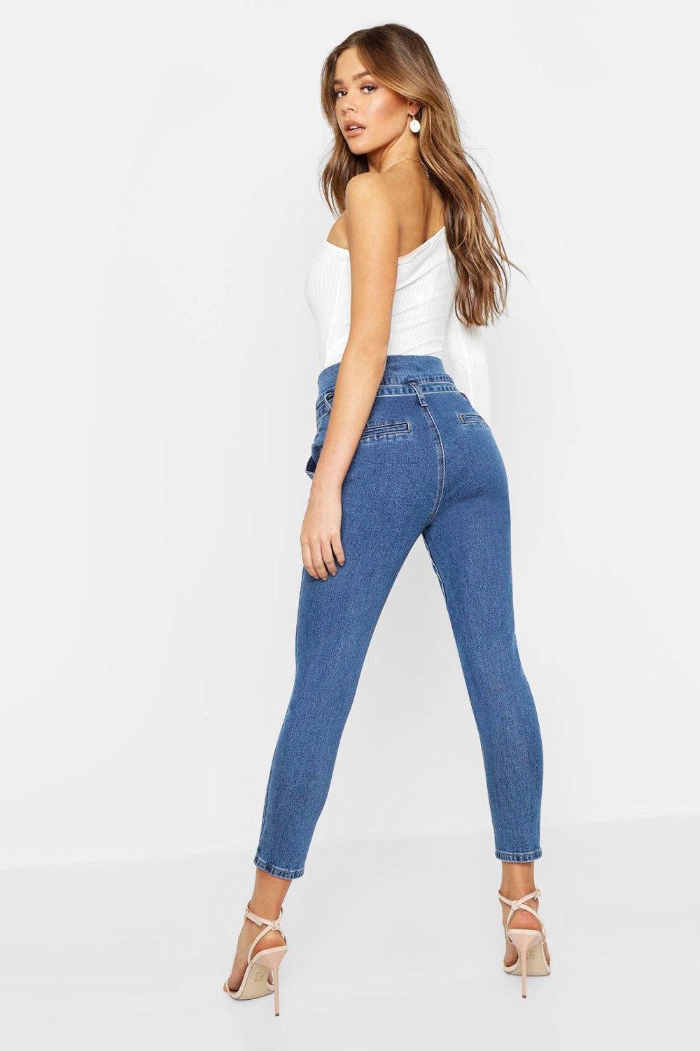 paperbag high waisted jeans