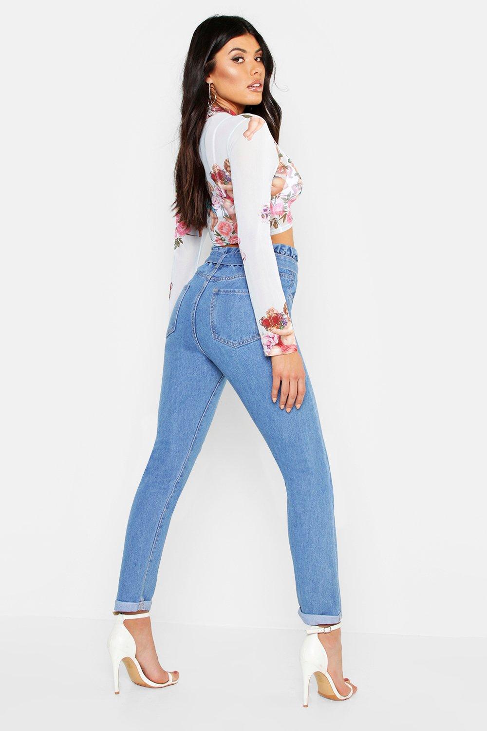 boohoo paperbag jeans