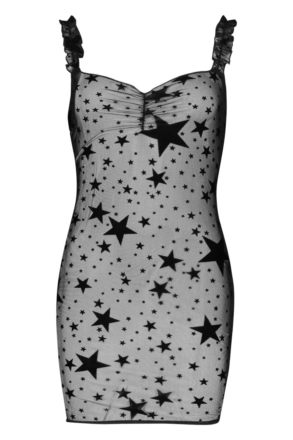 Boohoo star hot sale mesh dress