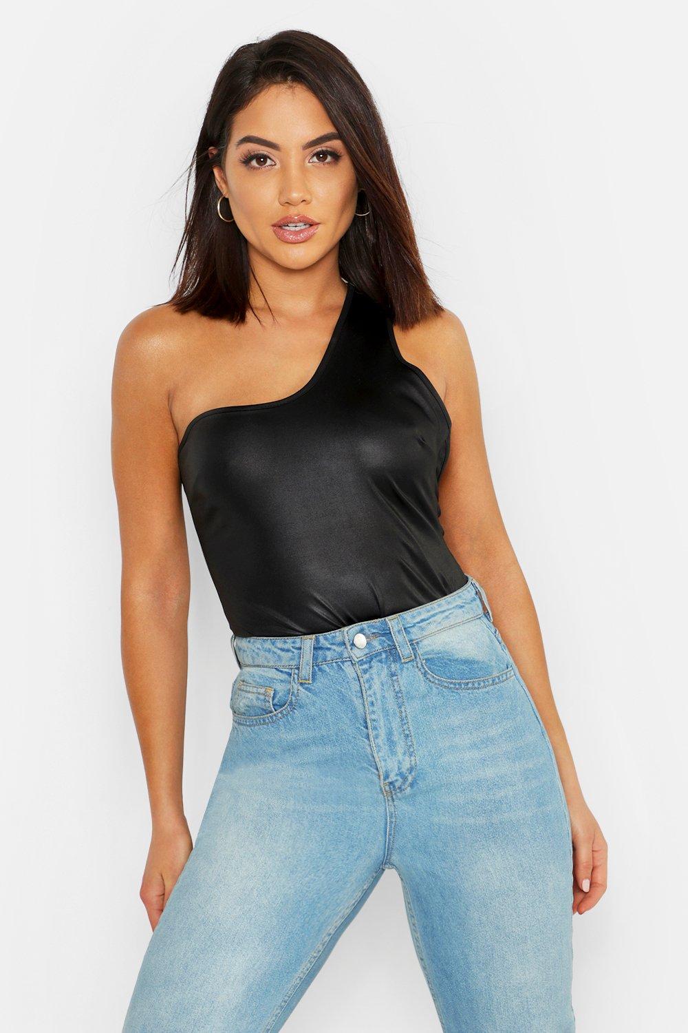 boohoo one shoulder top