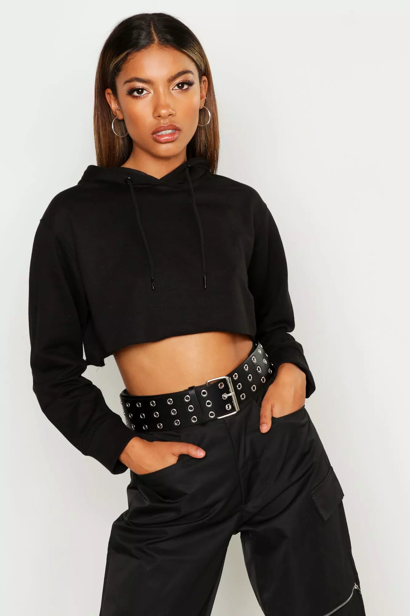 Crop oversized hoodie sale