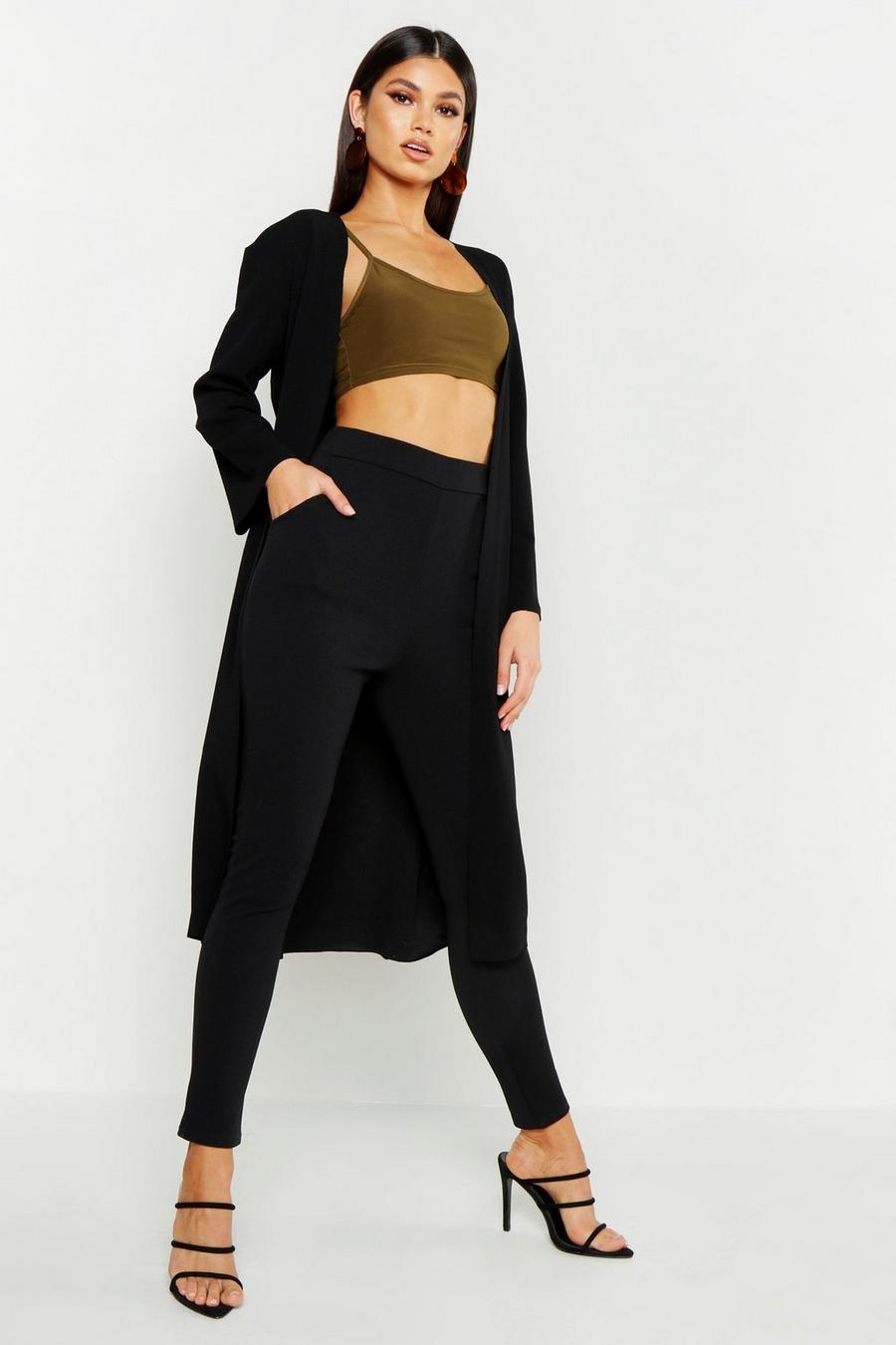 Raw Edge Belted Lightweight Duster image number 1